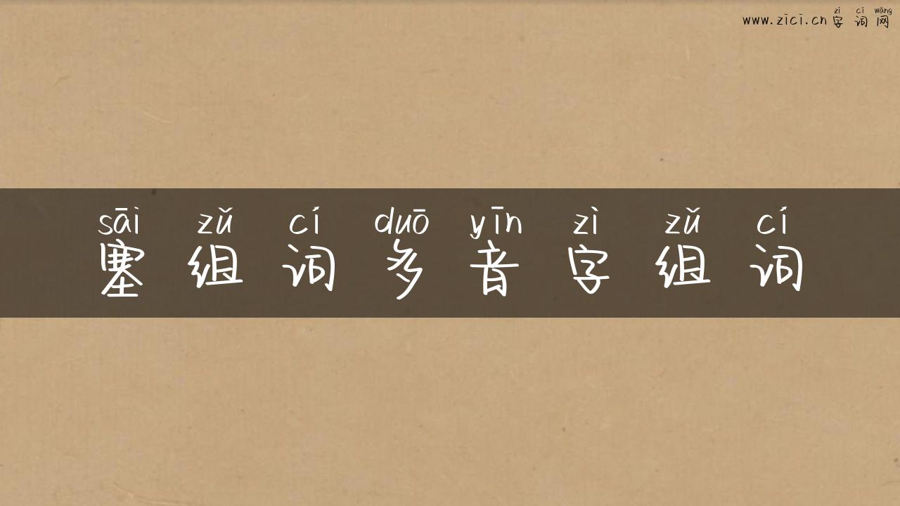 塞组词多音字组词