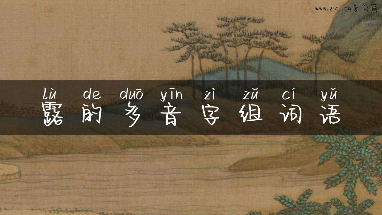 露的多音字组词语