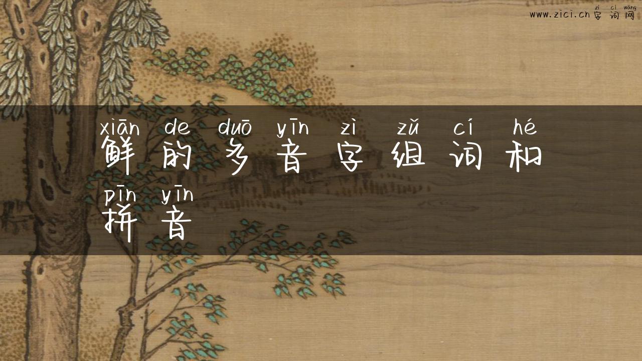 鲜的多音字组词和拼音