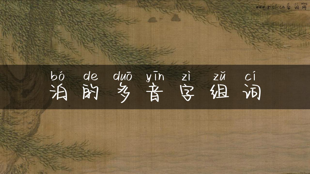 泊的多音字组词