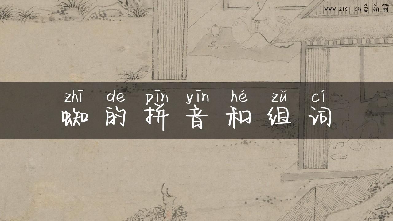 蜘的拼音和组词