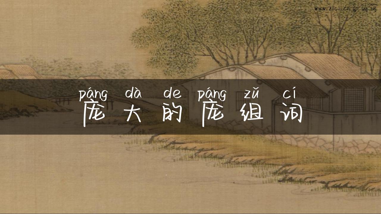 庞大的庞组词