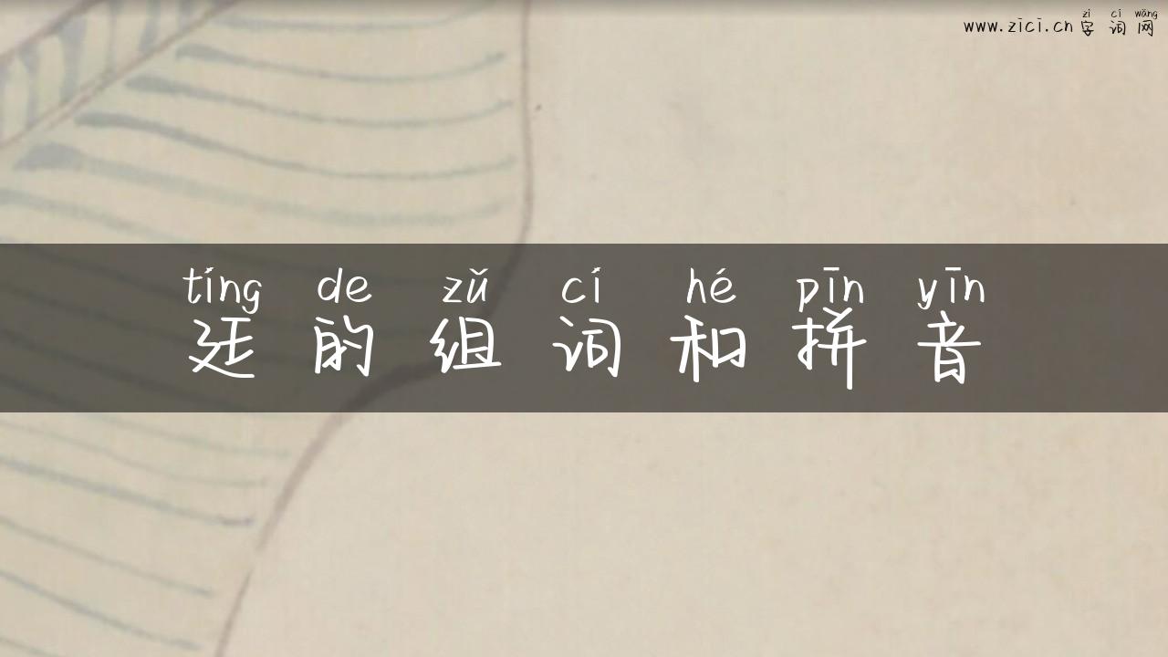 廷的组词和拼音