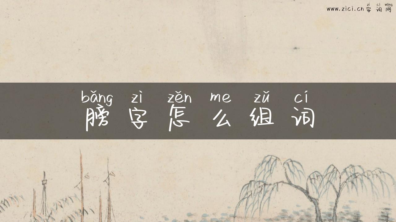 膀字怎么组词