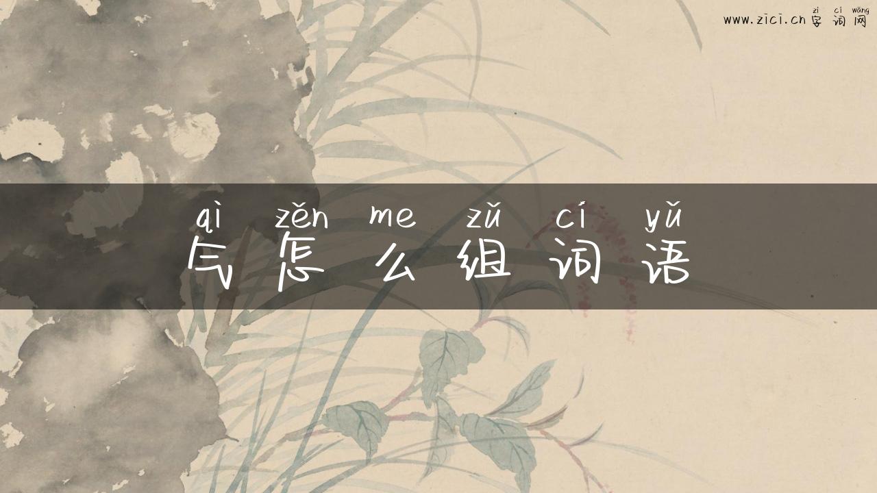 气怎么组词语