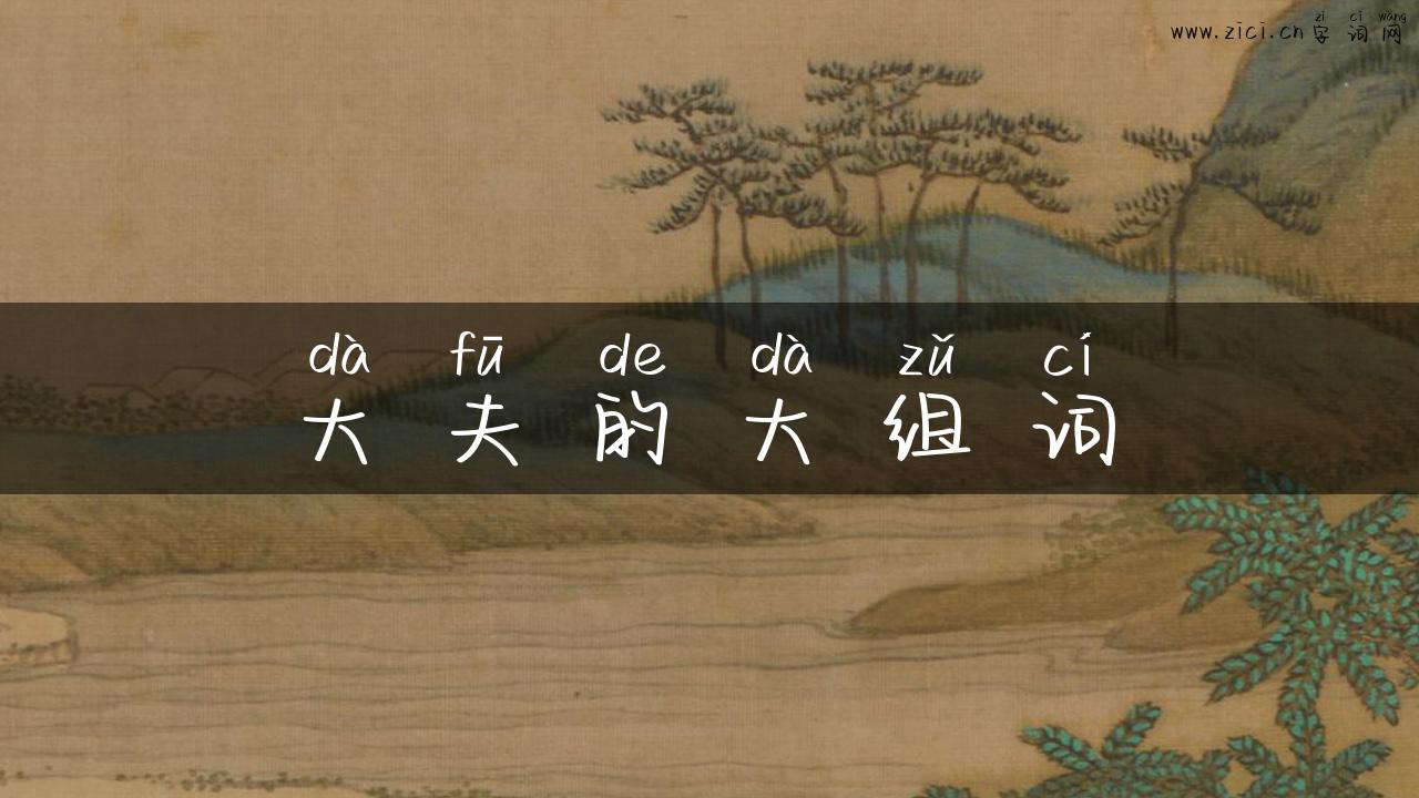 大夫的大组词