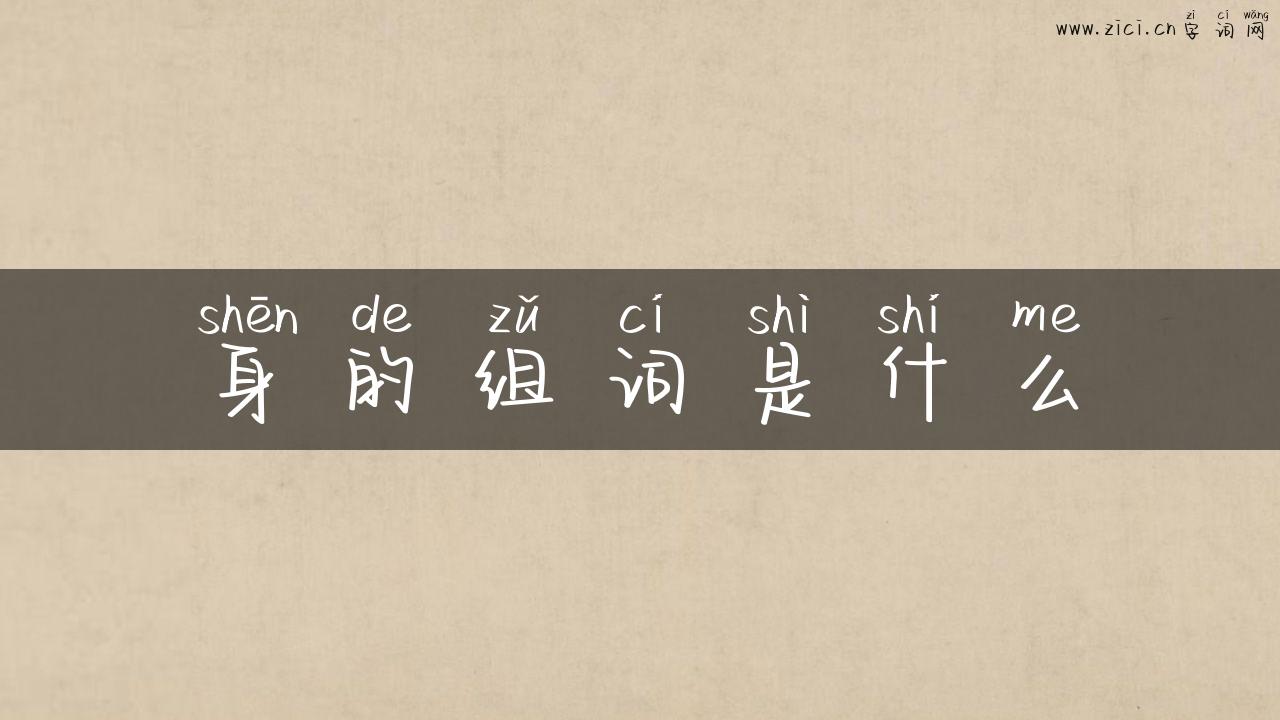 身的组词是什么