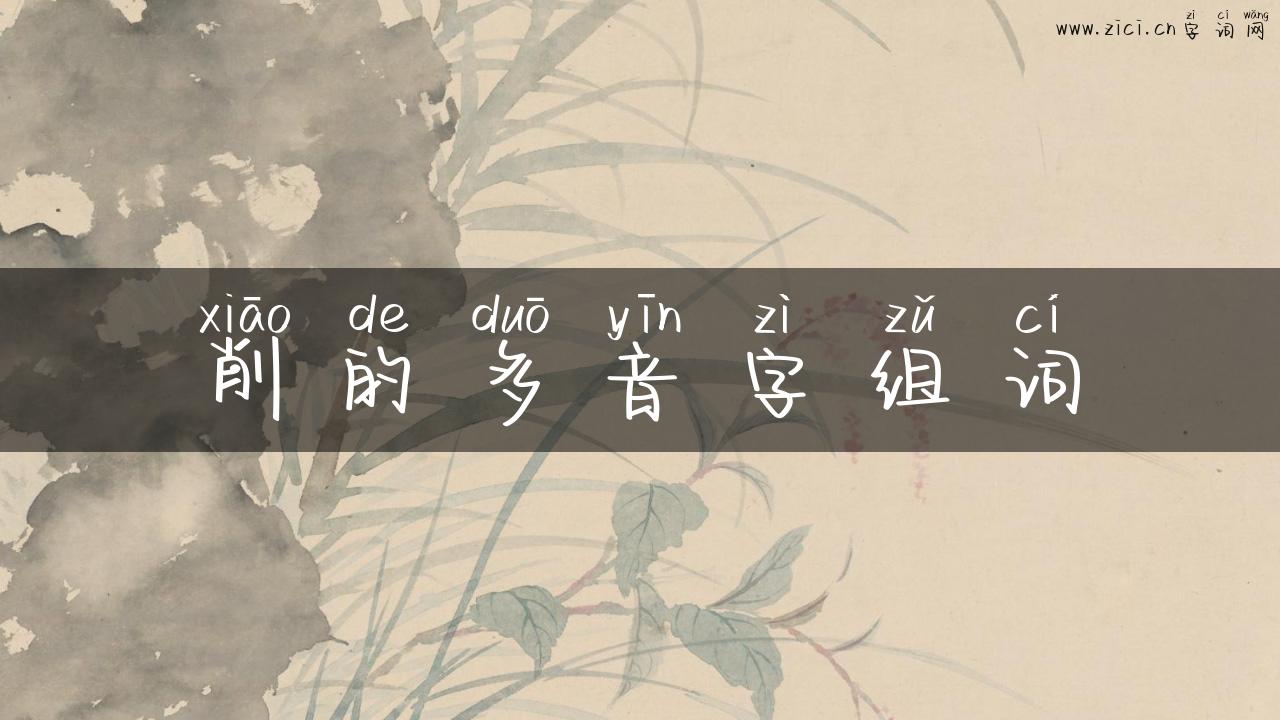 削的多音字组词