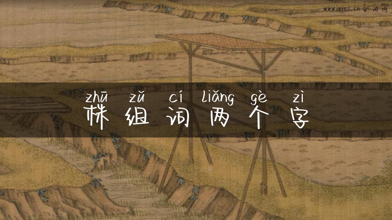 株组词两个字