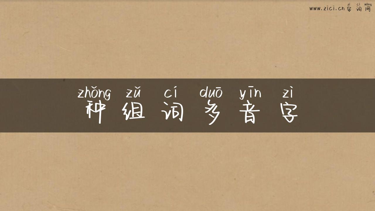 种组词多音字