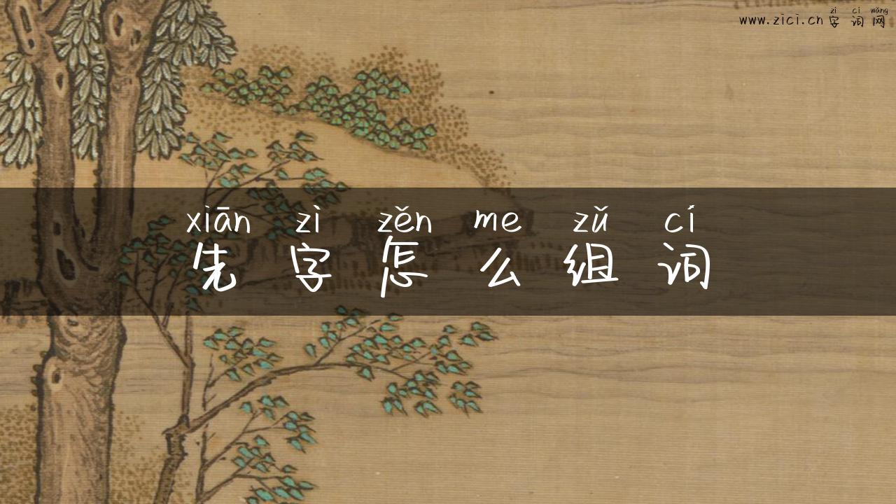 先字怎么组词