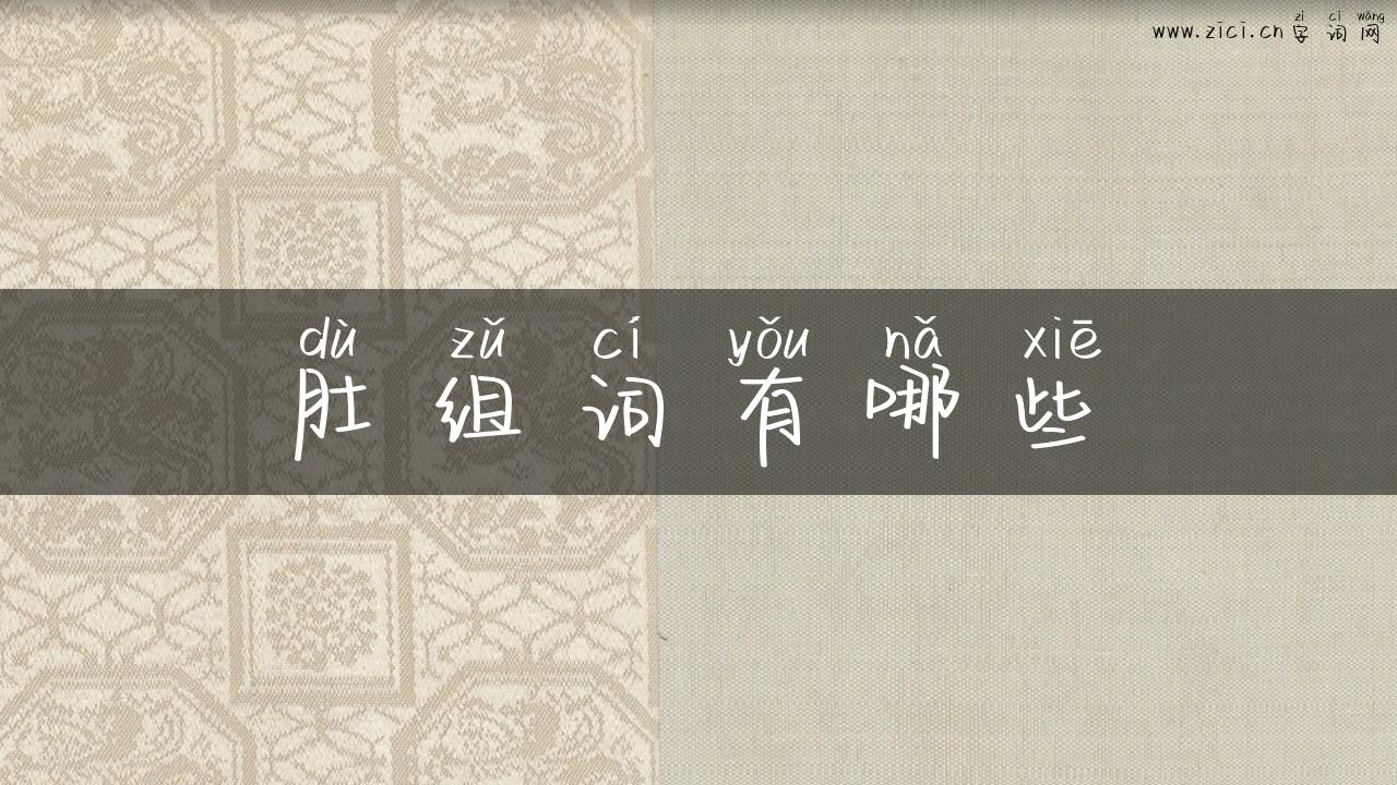 肚组词有哪些