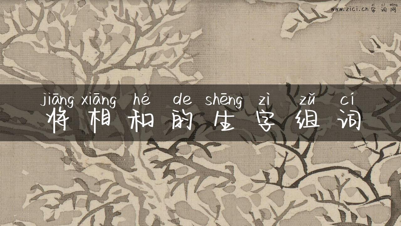 将相和的生字组词