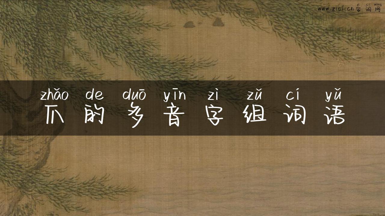 爪的多音字组词语