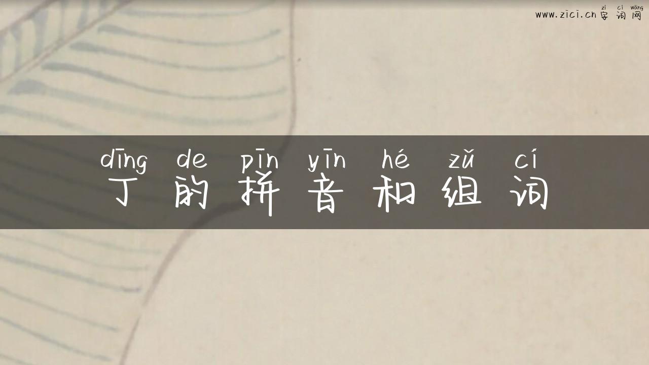 丁的拼音和组词