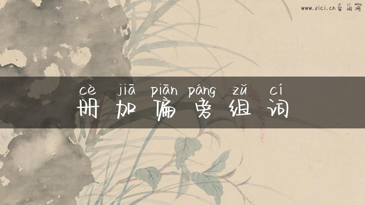册加偏旁组词