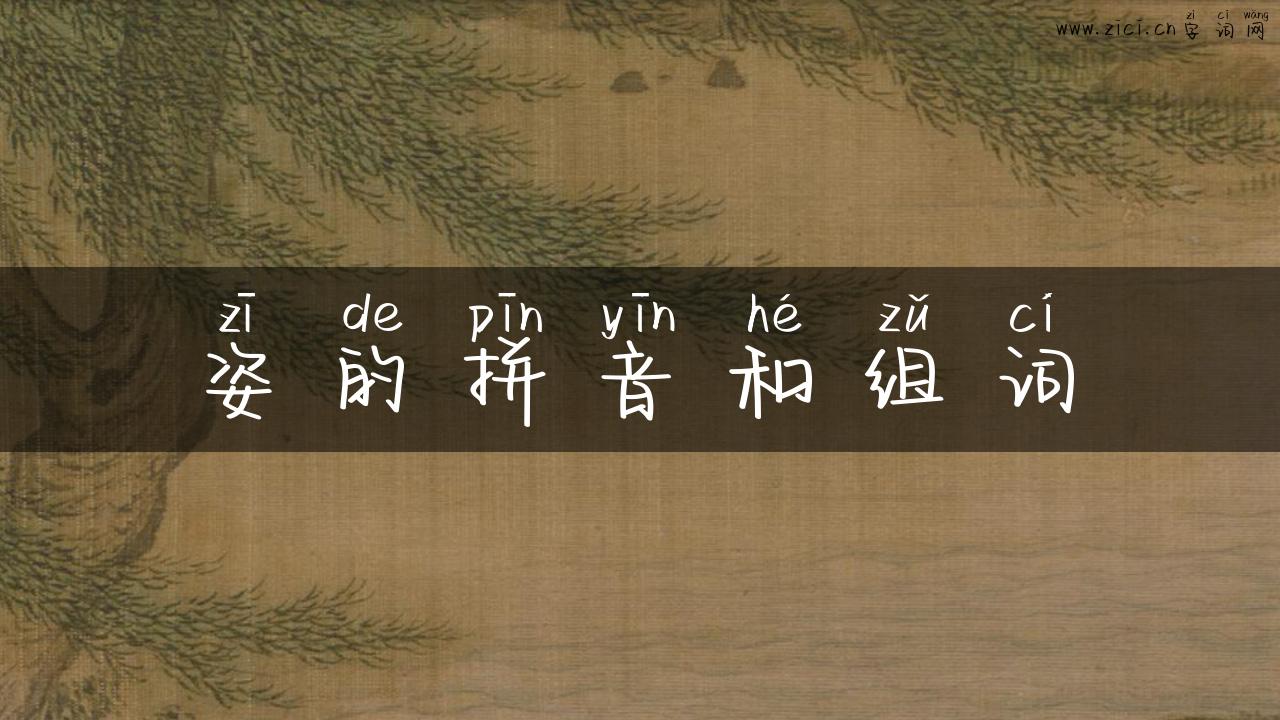 姿的拼音和组词