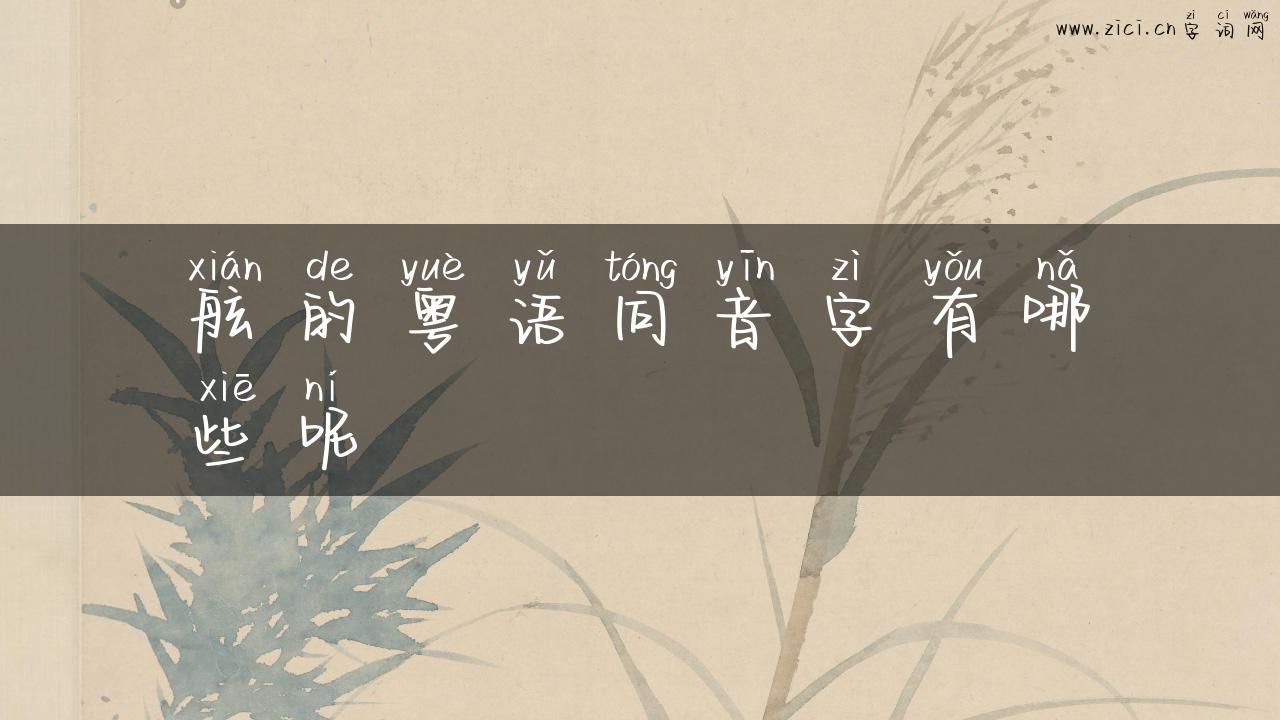舷的粤语同音字有哪些呢