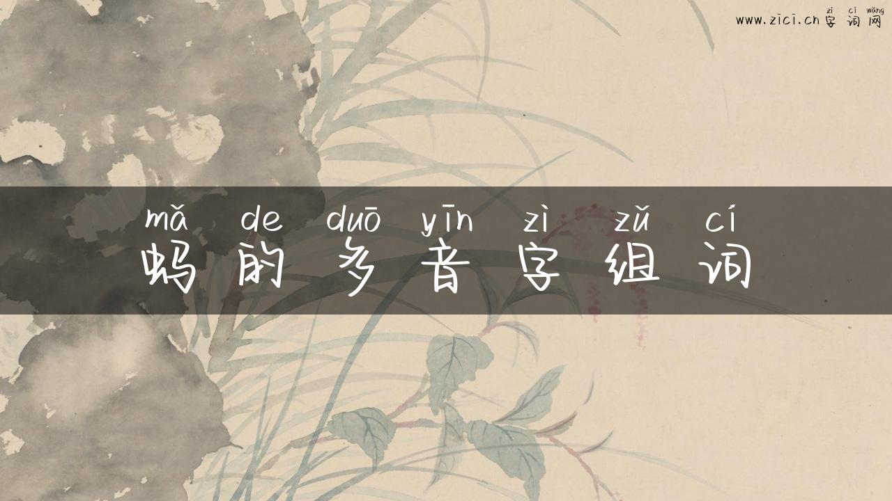 蚂的多音字组词
