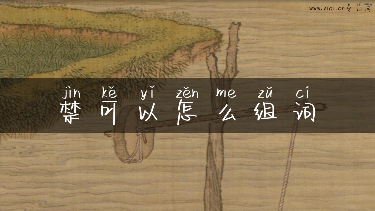 禁可以怎么组词