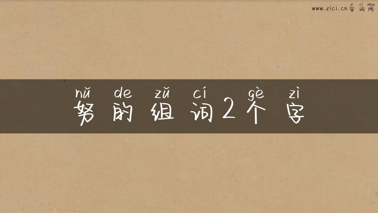 努的组词2个字