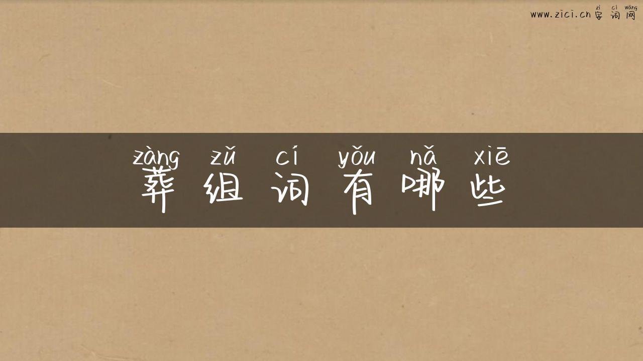 葬组词有哪些