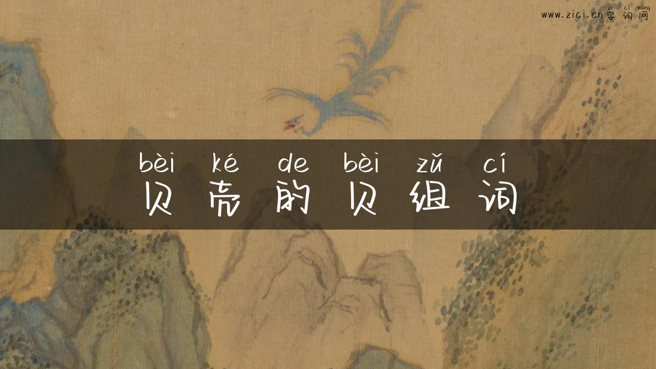 贝壳的贝组词