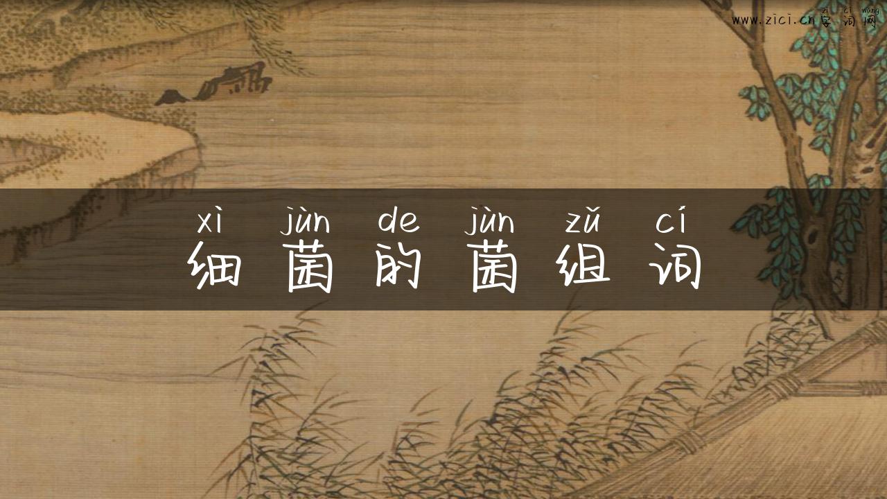 细菌的菌组词