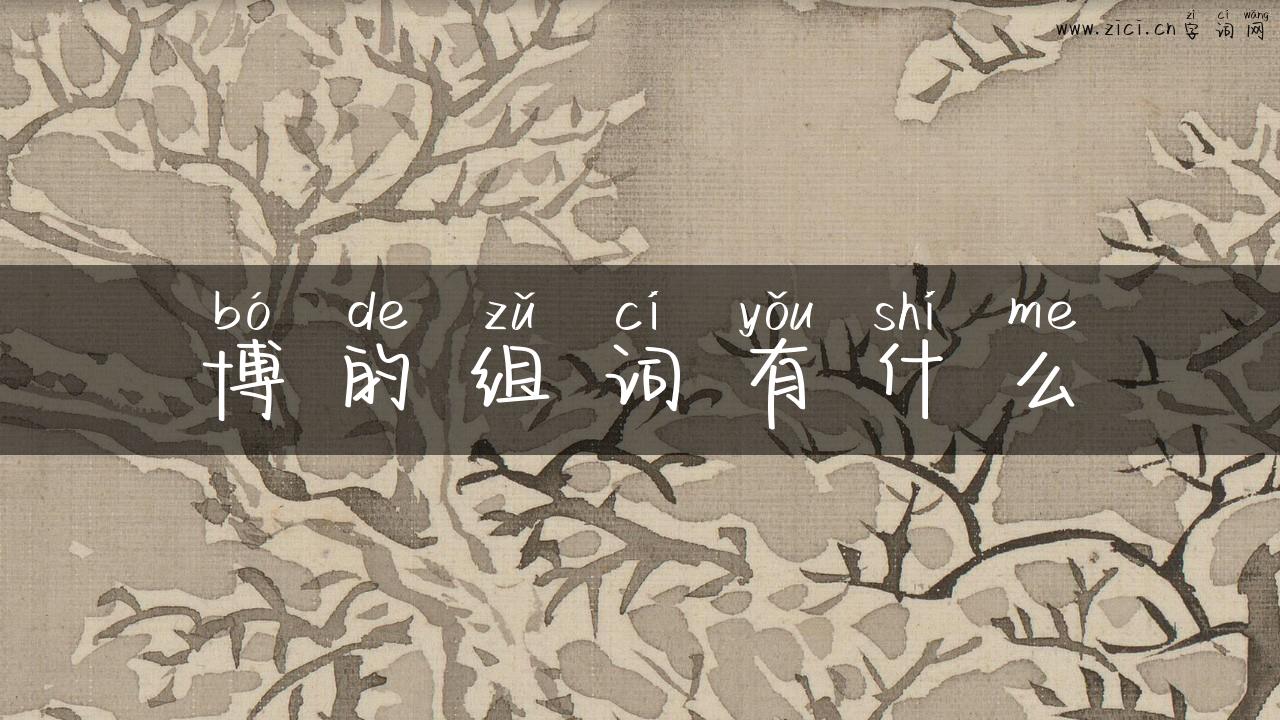 博的组词有什么
