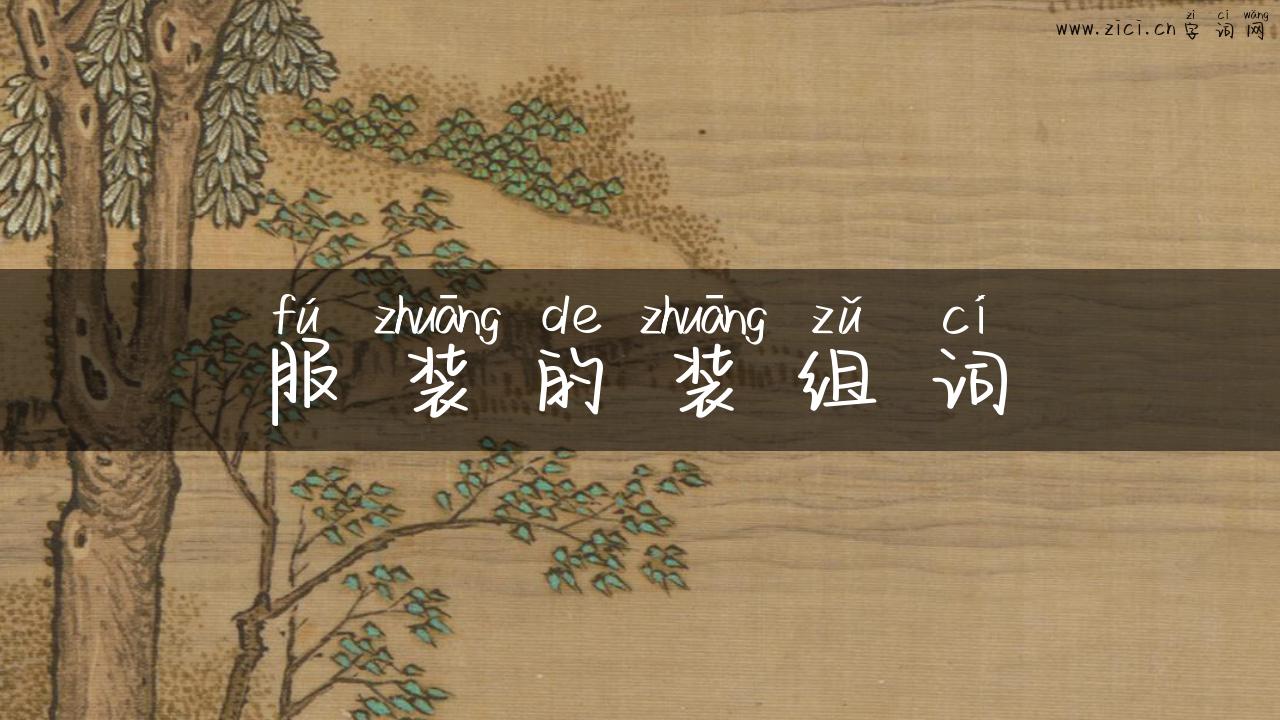 服装的装组词