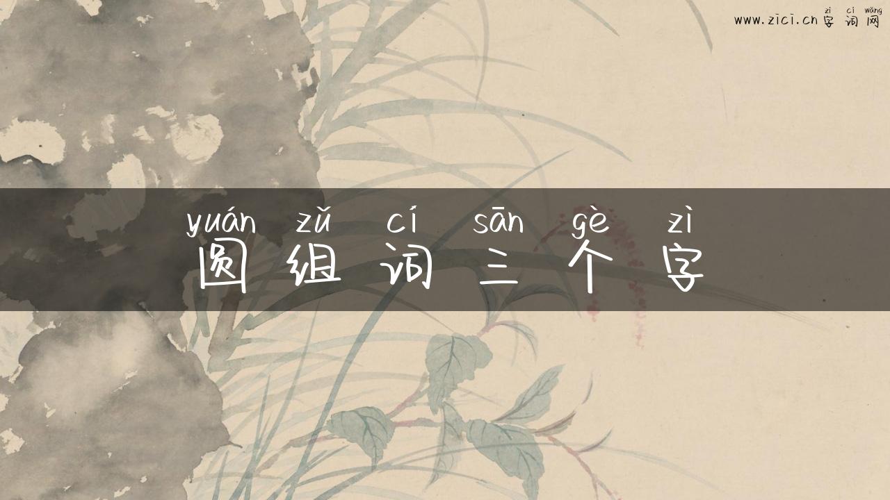 圆组词三个字