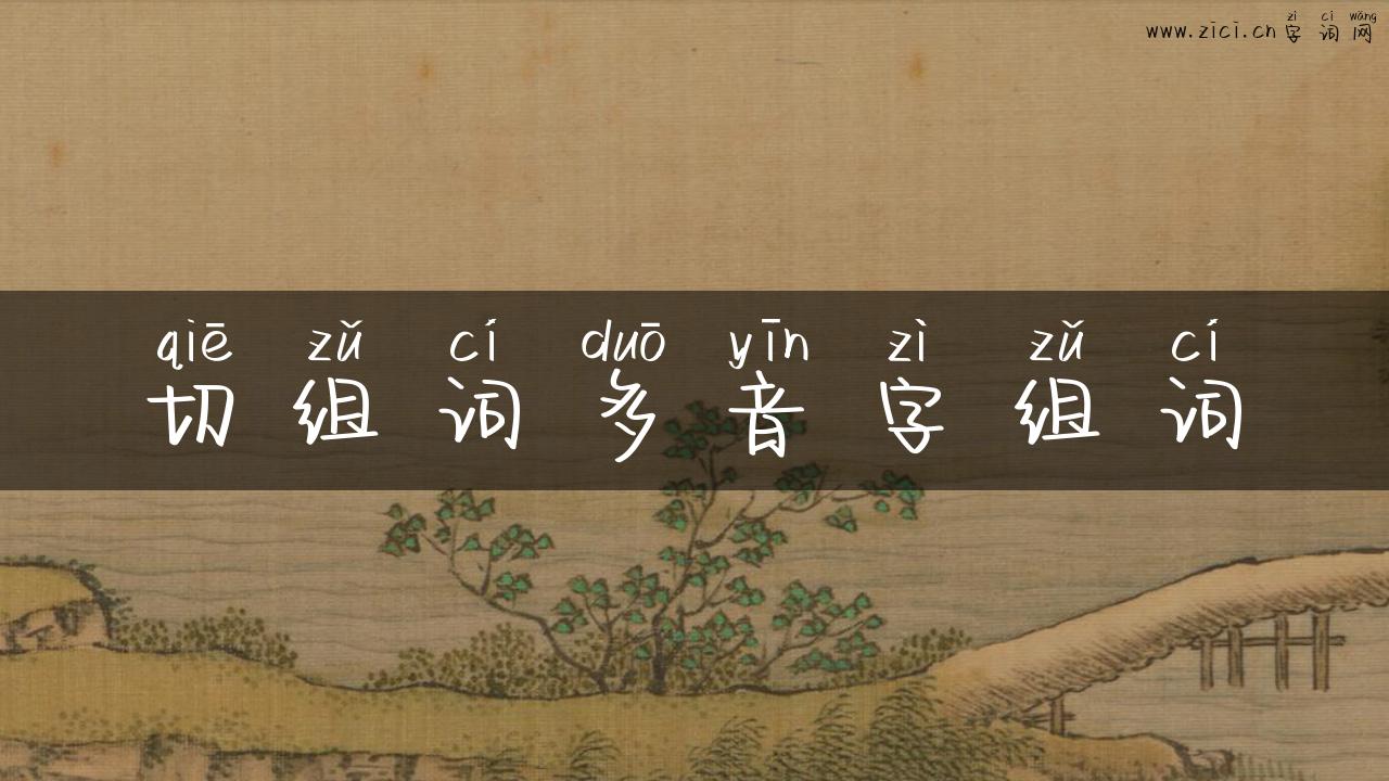 切组词多音字组词