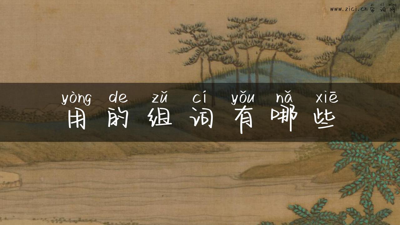 用的组词有哪些