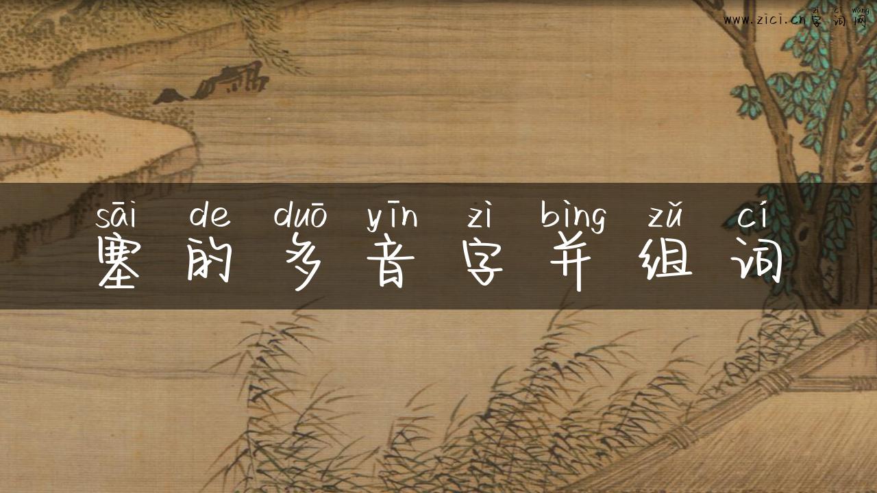 塞的多音字并组词