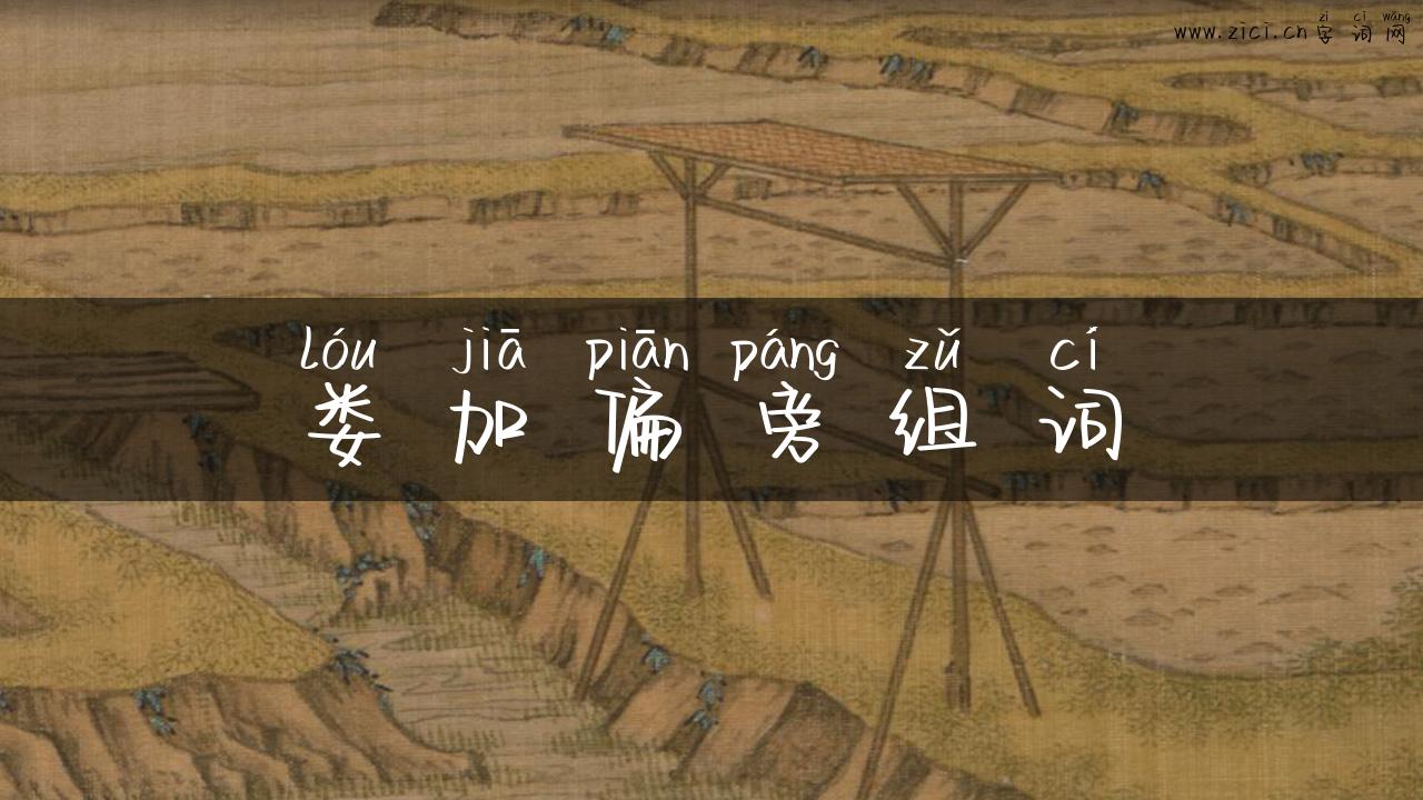 娄加偏旁组词