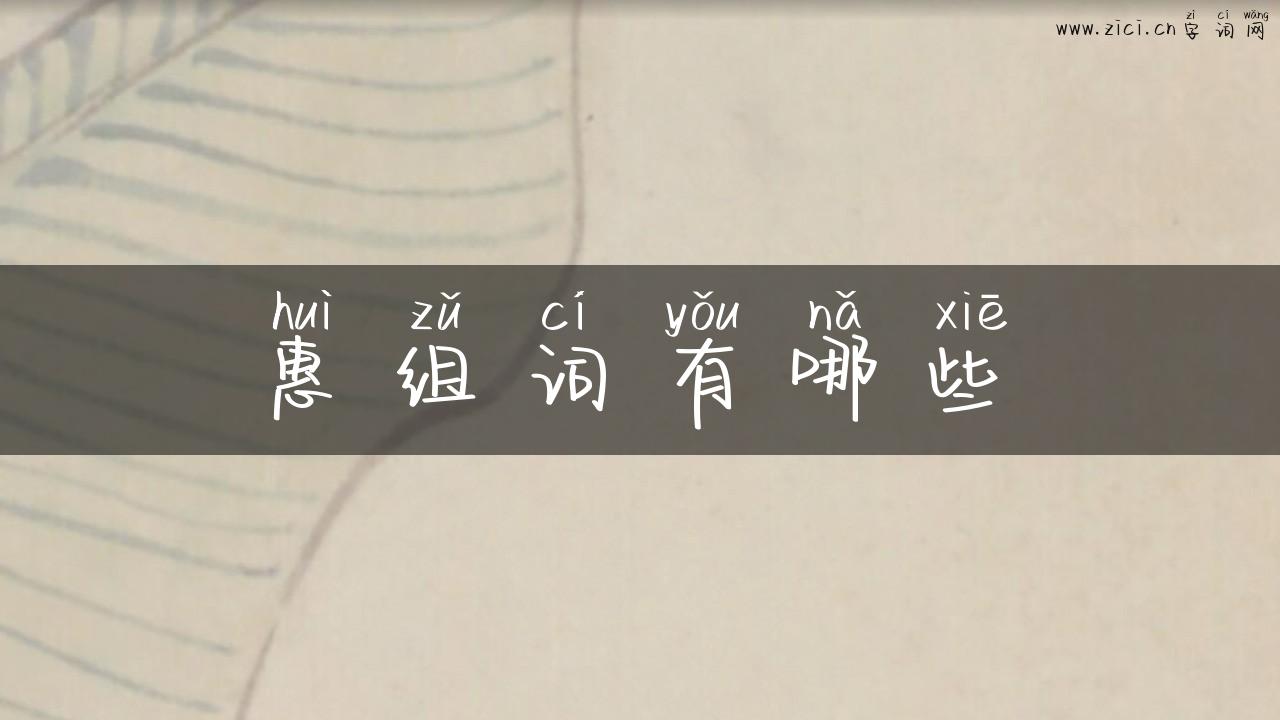 惠组词有哪些