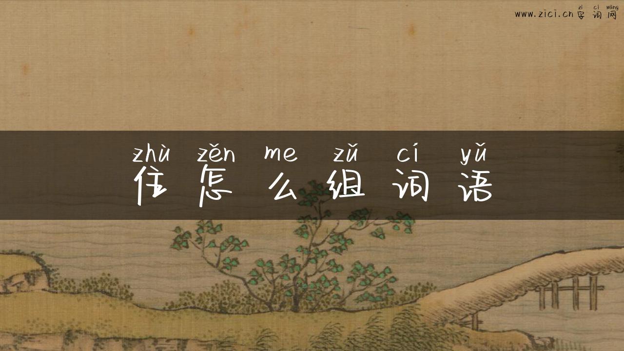 住怎么组词语