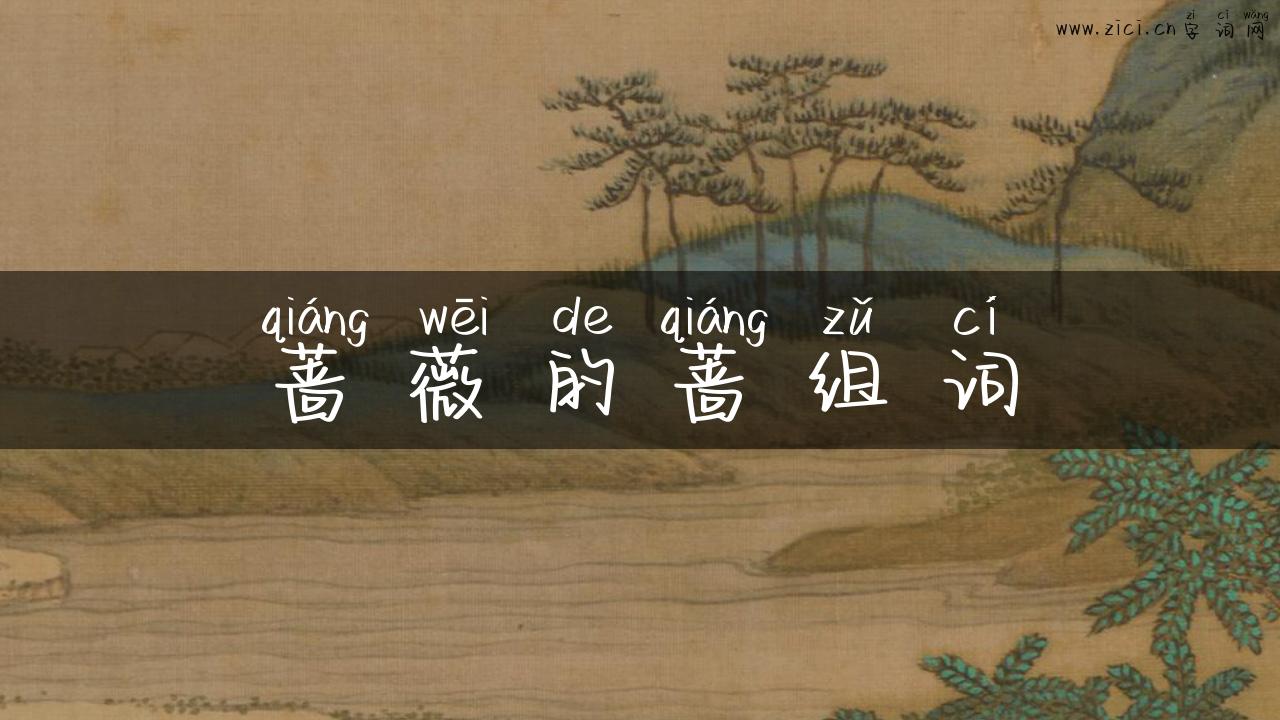 蔷薇的蔷组词