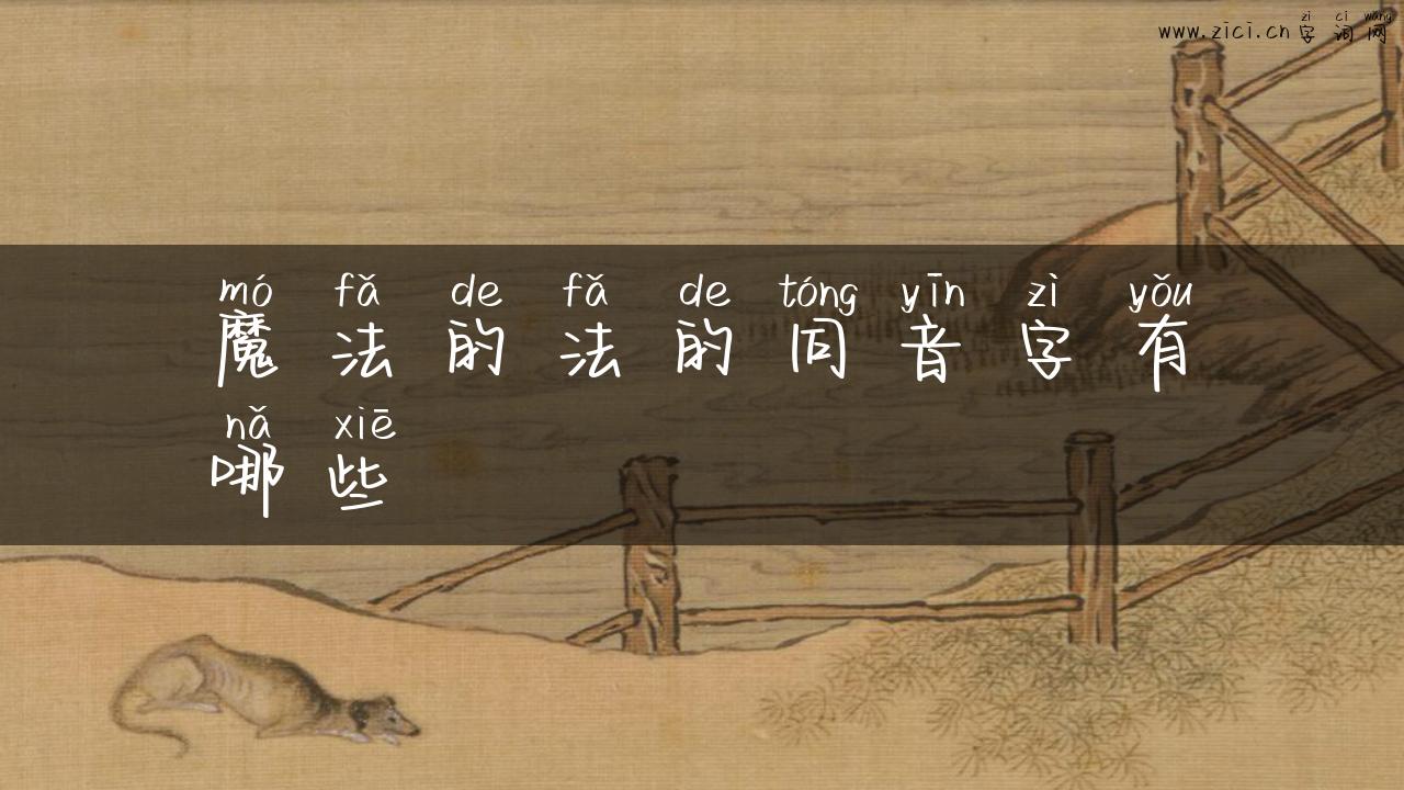 魔法的法的同音字有哪些