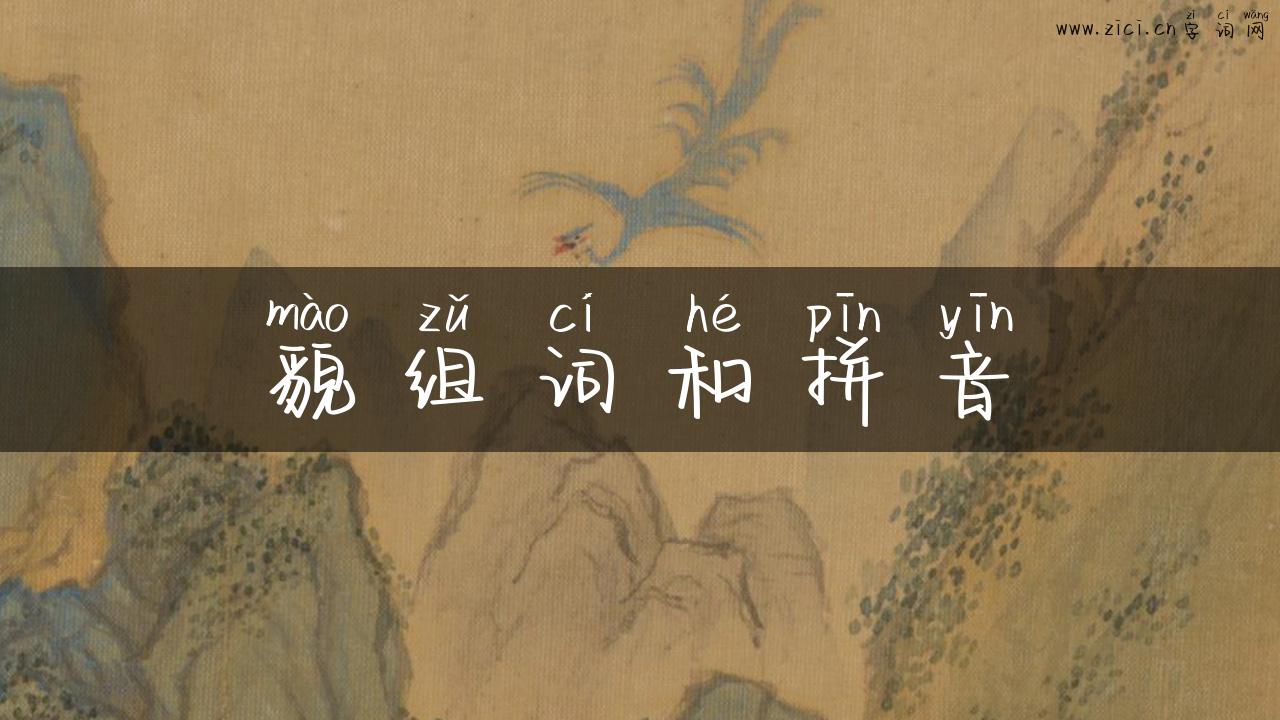 貌组词和拼音