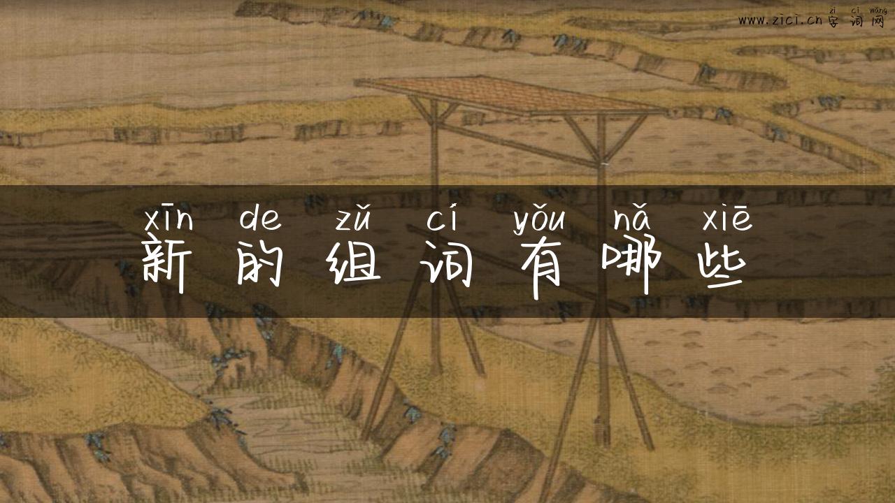 新的组词有哪些