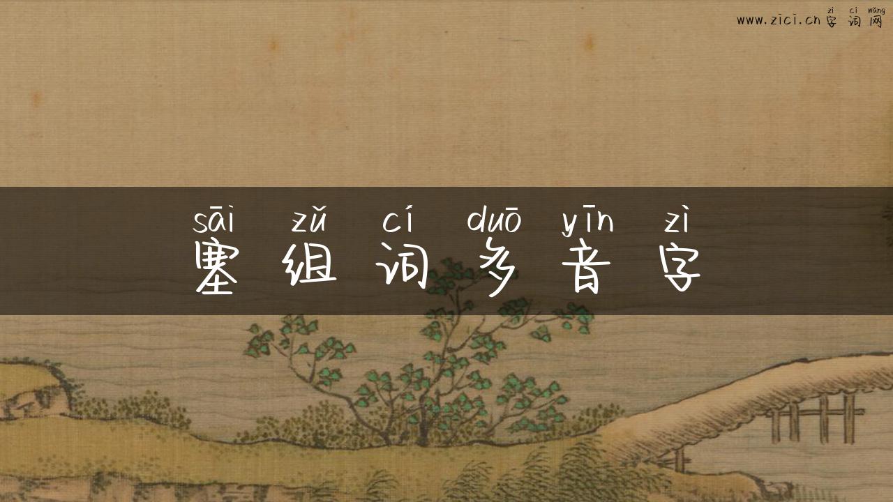 塞组词多音字