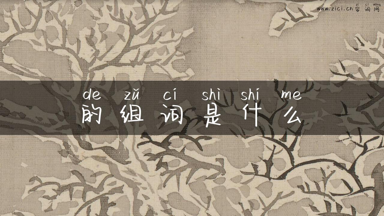 的组词是什么