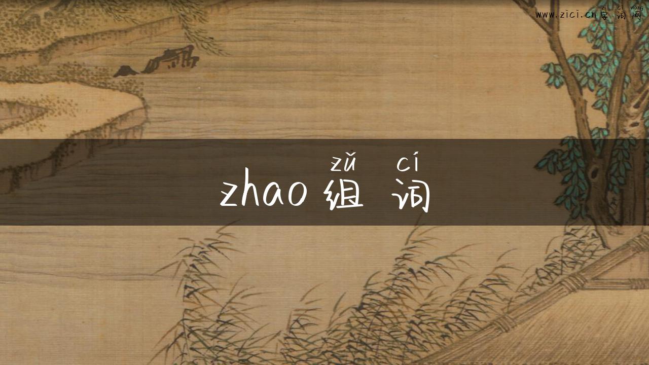 zhao组词
