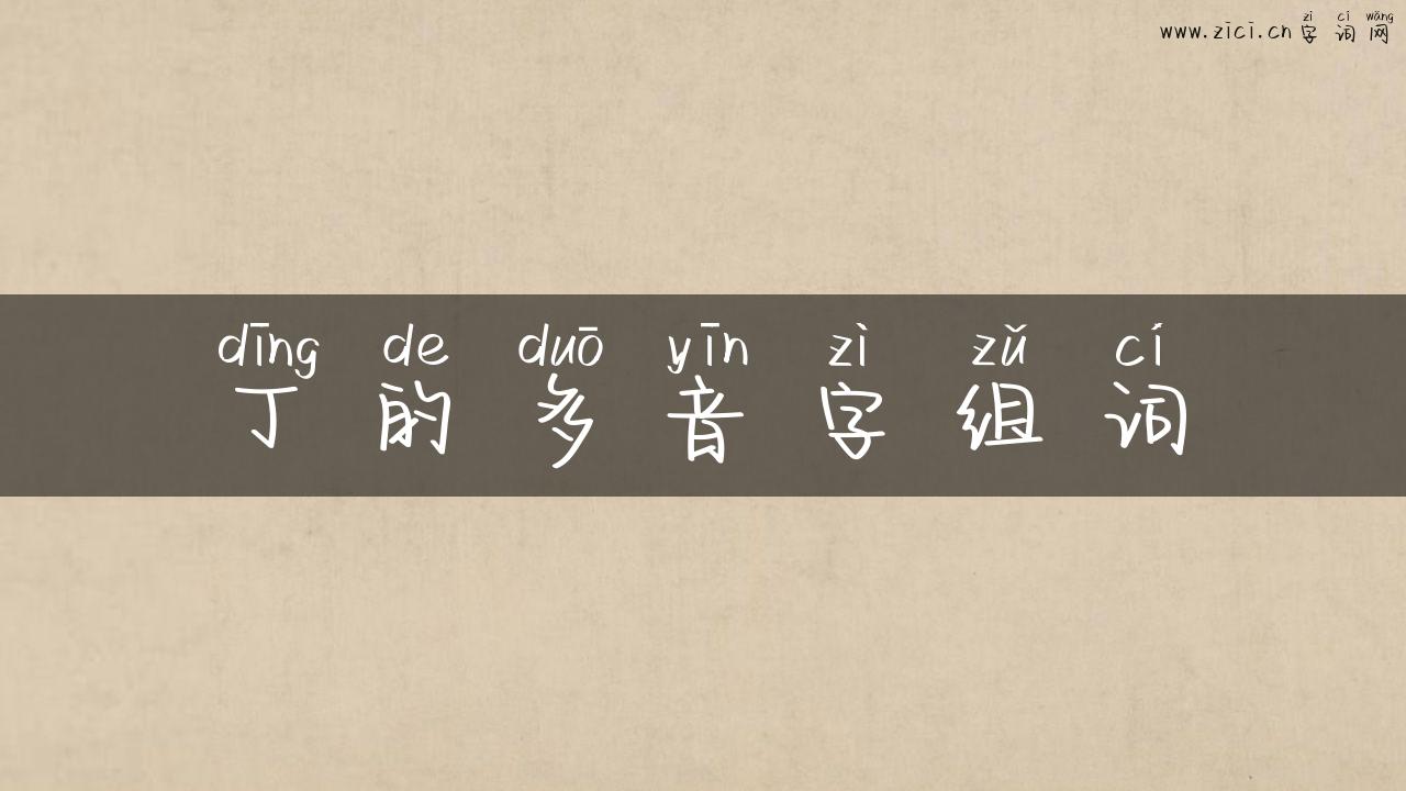 丁的多音字组词