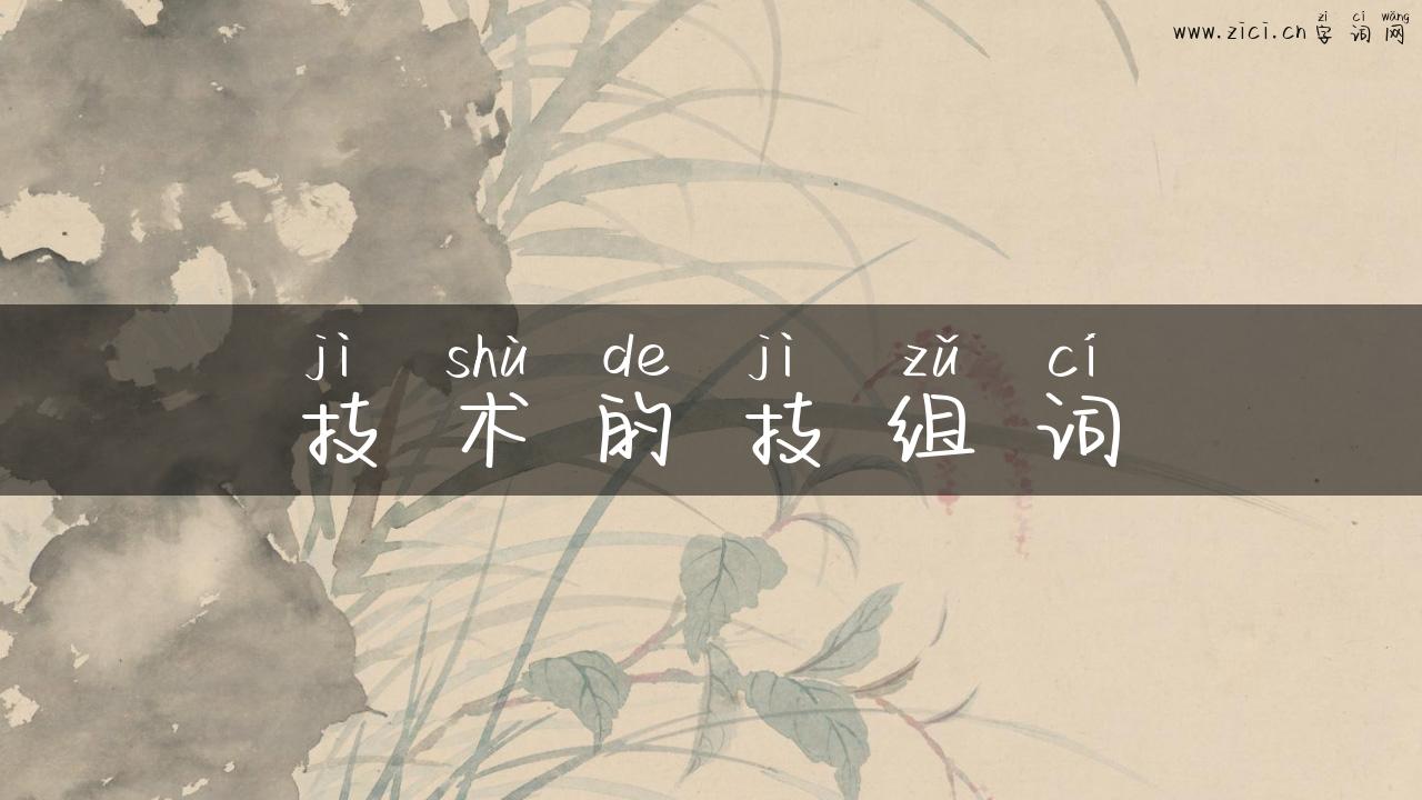 技术的技组词