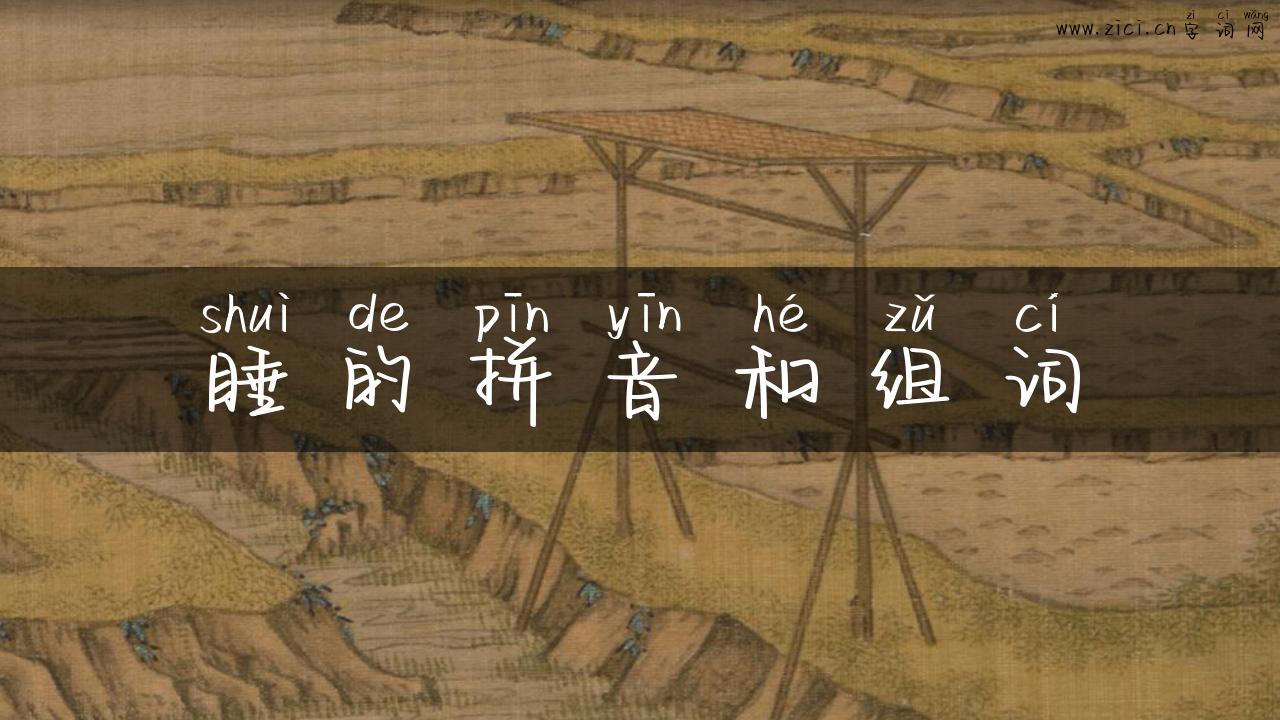睡的拼音和组词