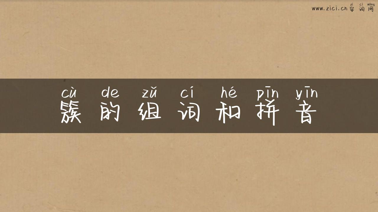 簇的组词和拼音