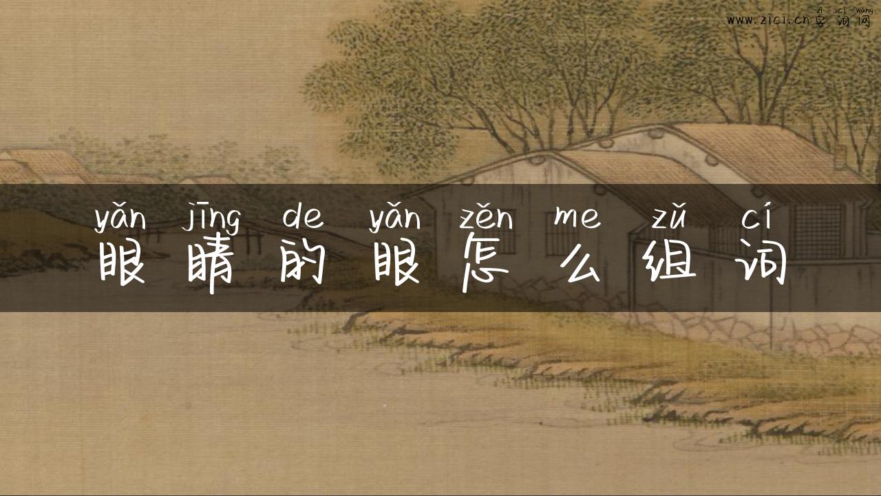 眼睛的眼怎么组词