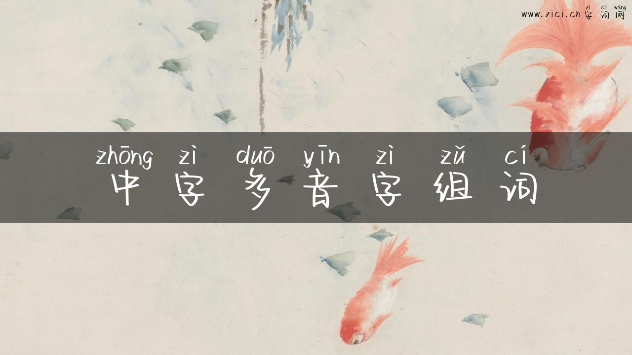 中字多音字组词